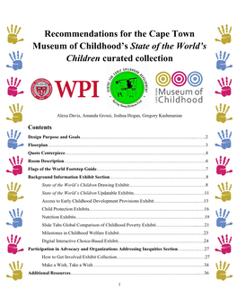 Recommendations for the Cape Town Museum of Childhood's State of The