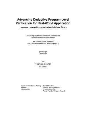 Advancing Deductive Program-Level Verification for Real-World