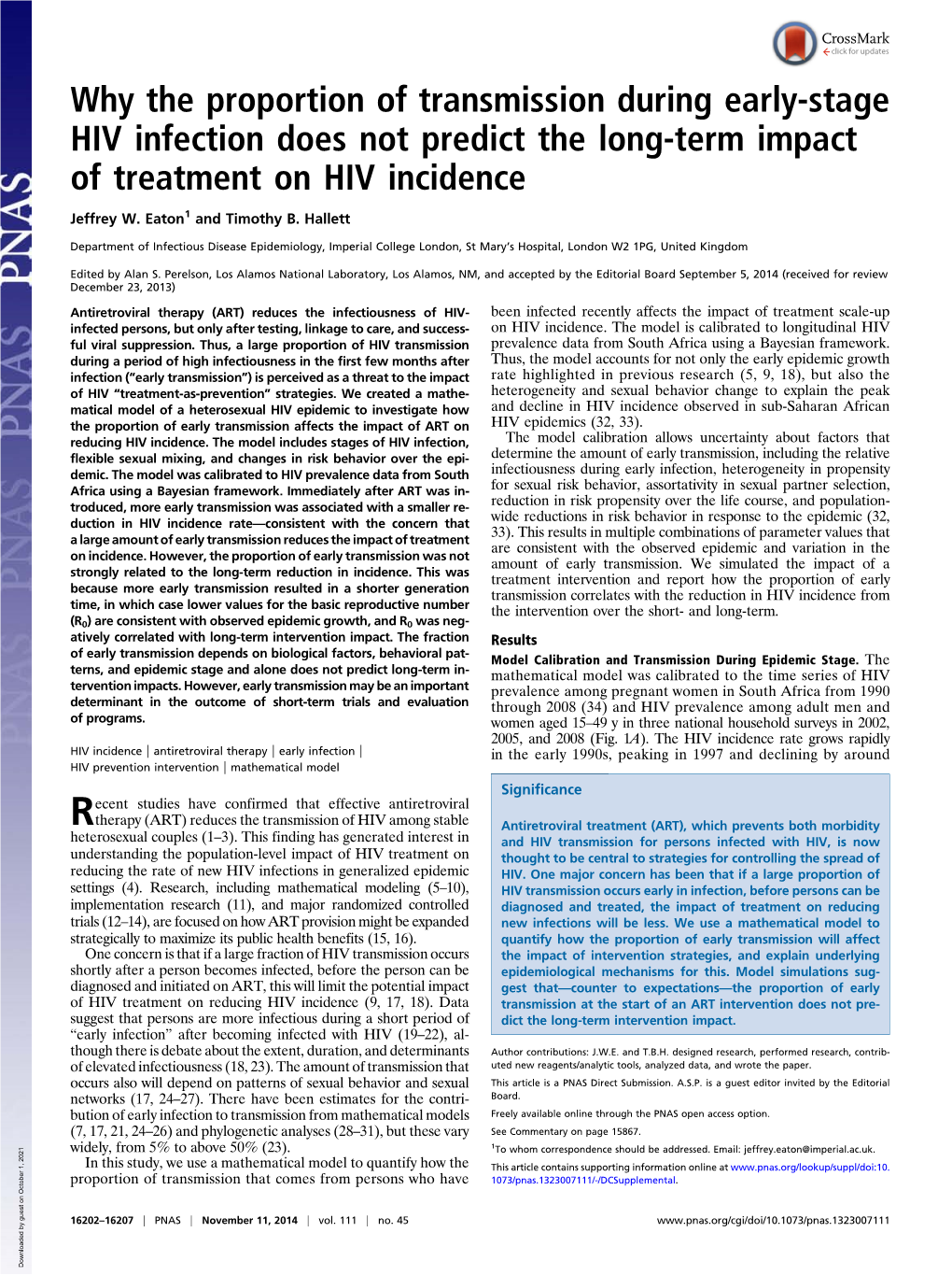 Why the Proportion of Transmission During Early-Stage HIV Infection Does Not Predict the Long-Term Impact of Treatment on HIV Incidence