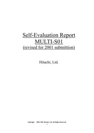 Self-Evaluation Report MULTI-S01 (Revised for 2001 Submittion)