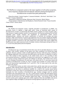 The Phopq Two-Component System Is the Major Regulator of Cell Surface