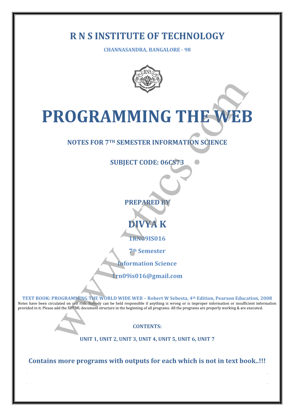 Web-Notes-By-Divya-RNSIT.Pdf