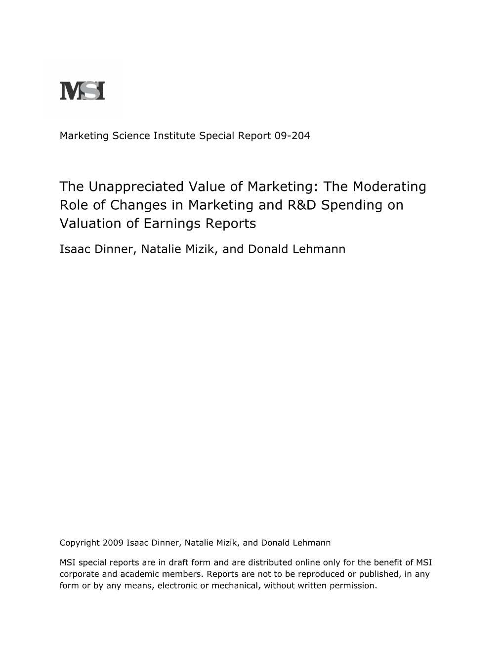 The Unappreciated Value of Marketing Metrics