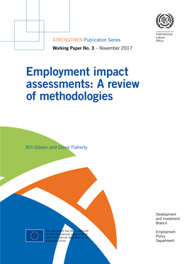 Employment Impact Assessments: a Review of Methodologies