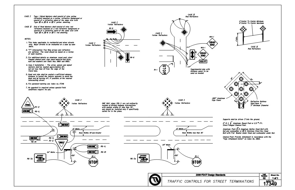 Traffic Controls for Street Terminations