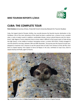 CUBA: the COMPLETE TOUR Petri Hottola (University of Oulu, Finland & Finnish University Network for Tourism Studies)