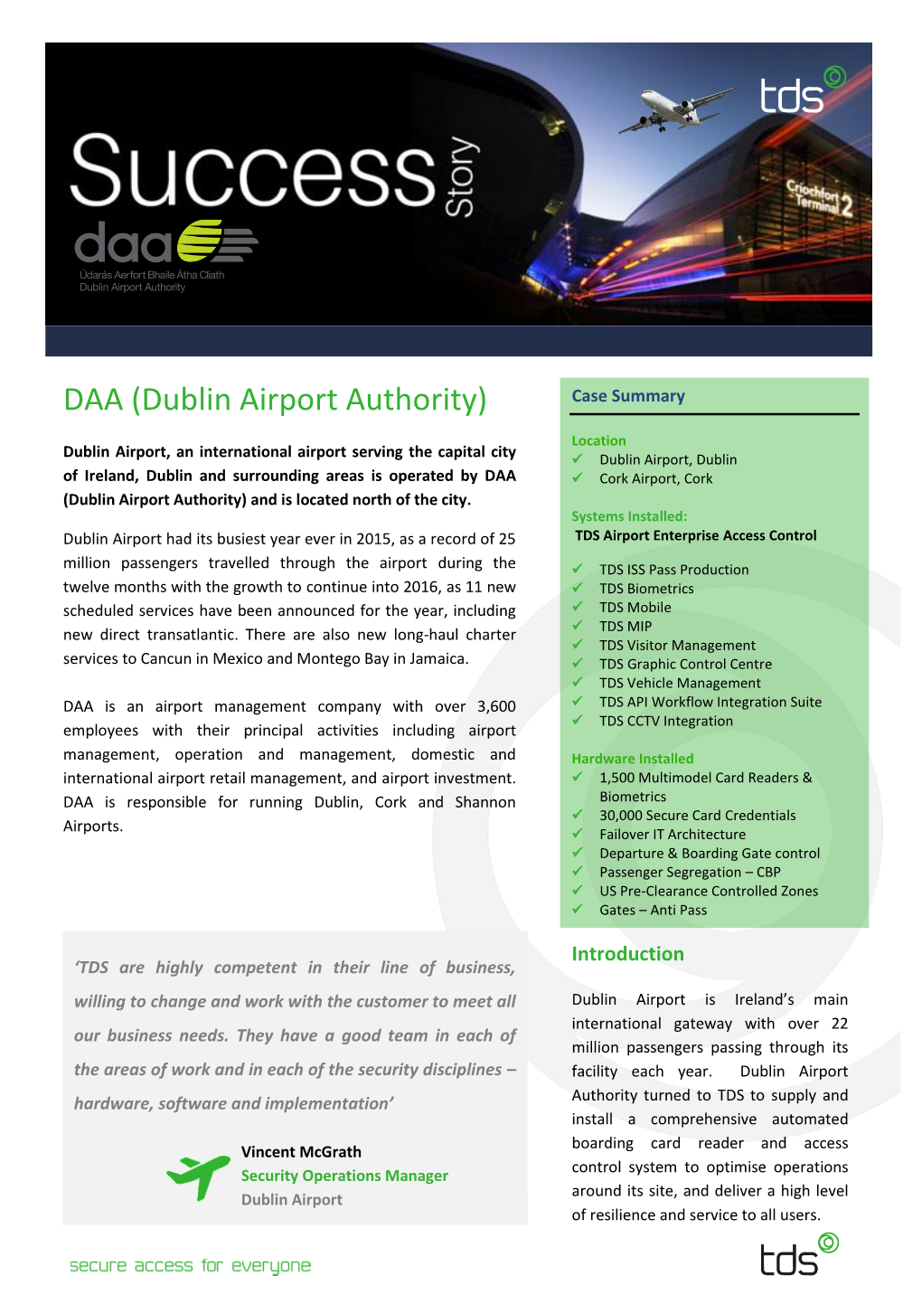 DAA (Dublin Airport Authority) Case Summary