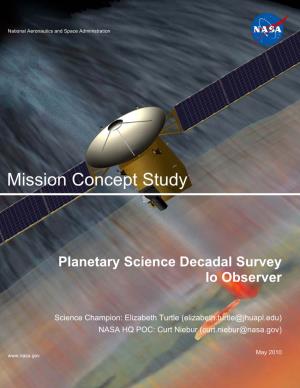 Planetary Science Decadal Survey: IO Observer
