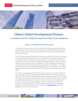 China's Global Development Finance