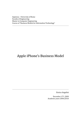 Apple Iphone's Business Model