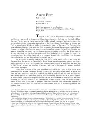 Aaron Burr by John Neal1