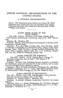 Directories and Lists (1928-1929)