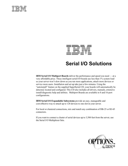 Serial I/O Solutions