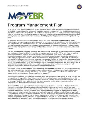 MOVEBR Program Management Plan