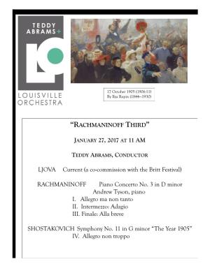 RACHMANINOFF Piano Concerto No. 3 in D Minor Andrew Tyson, Piano I