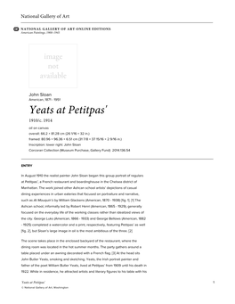 Yeats at Petitpas' 1910/C