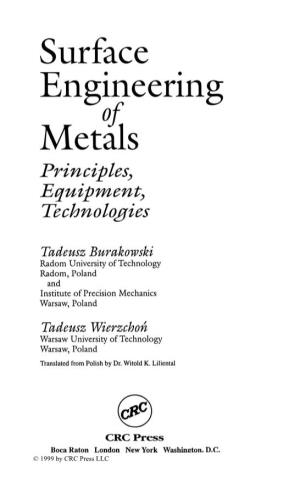Surface Engineering of Metals .Pdf