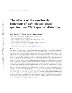 The Effects of the Small-Scale Behaviour of Dark Matter Power Spectrum on CMB Spectral Distortion