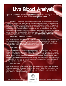 Live Blood Analysis