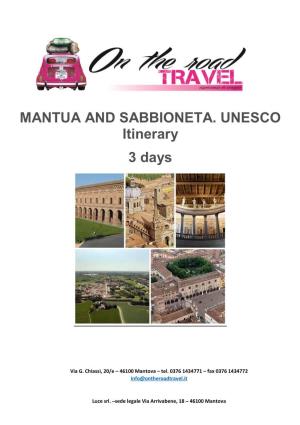 MANTUA and SABBIONETA. UNESCO Itinerary 3 Days