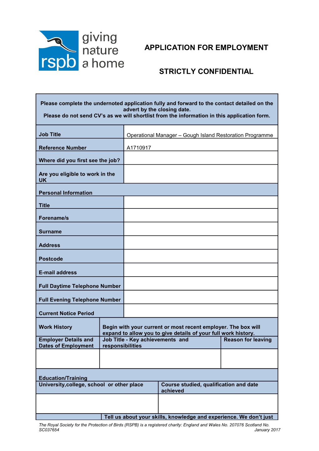 Application for Employment s68