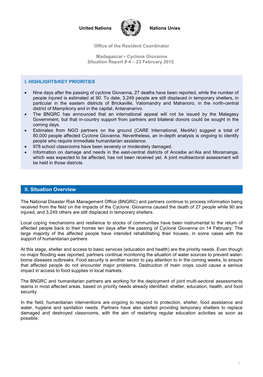 Madagascar-Cylone Giovanna-Sitrep 4-20120223.Pdf (English)