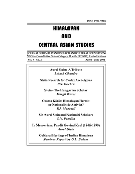 Himalayan and Central Asian Studies