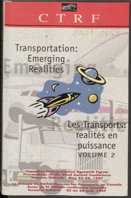 Transportation: Emerging Realities Les Transports