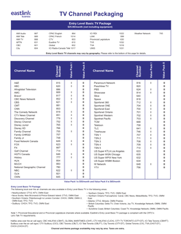 TV Channel Packaging for Business