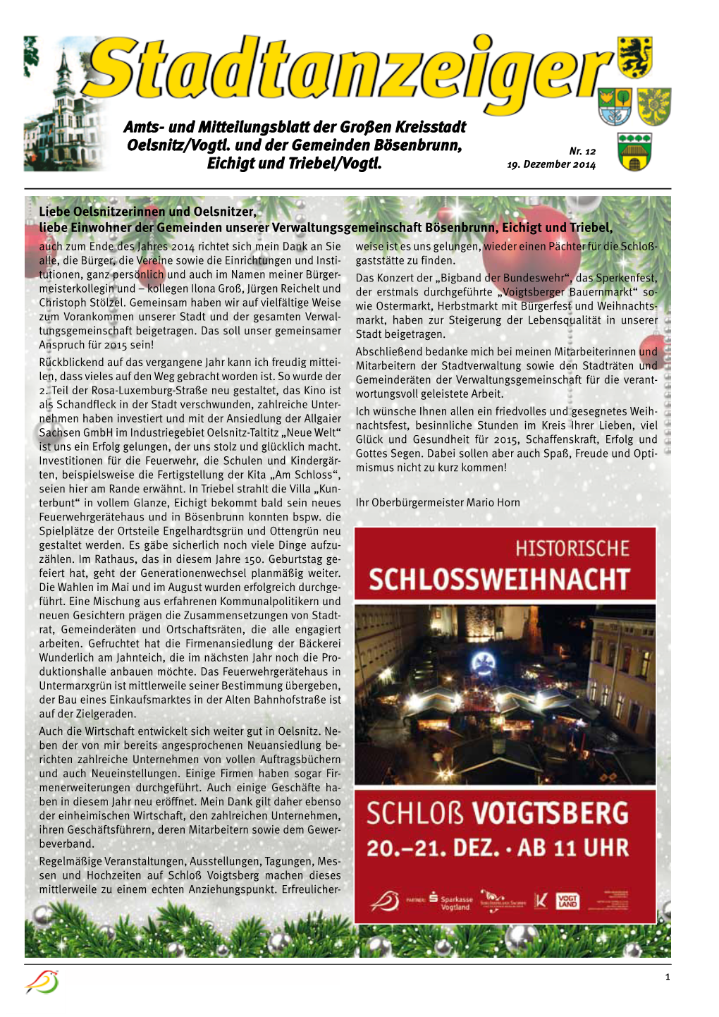 Stadtanzeiger Dezember 2014