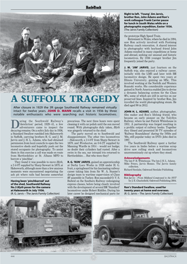 A SUFFOLK TRAGEDY Travelled the World Photographing Steam