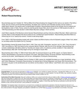 Robert Rauschenberg Biography