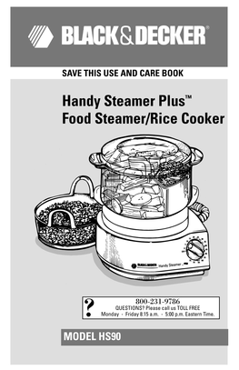 Handy Steamer Plus™ Food Steamer/Rice Cooker
