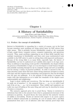 A History of Satisfiability