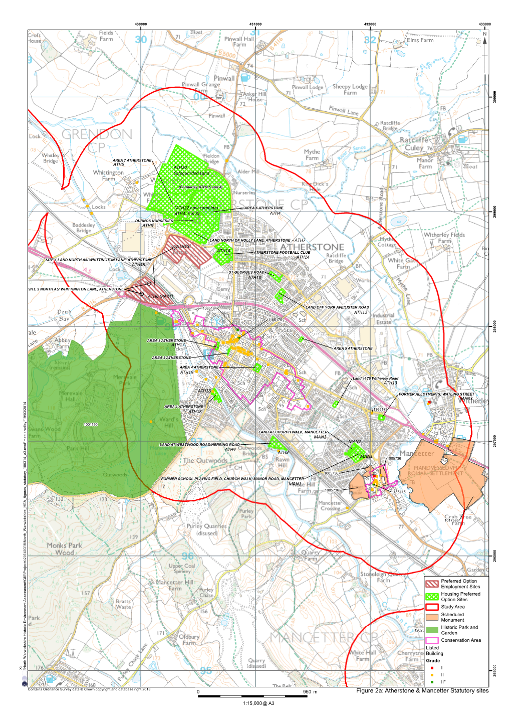 Figure 2A: Atherstone & Mancetter Statutory Sites