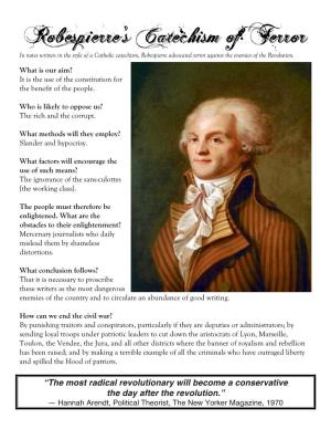 Robespierre's Catechism of Terror