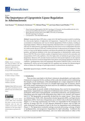 The Importance of Lipoprotein Lipase Regulationin Atherosclerosis