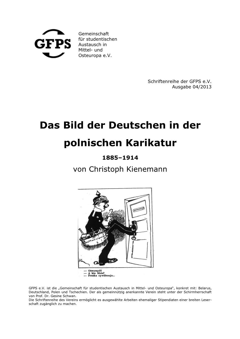 Das Bild Der Deutschen in Der Polnischen Karikatur 1885–1914