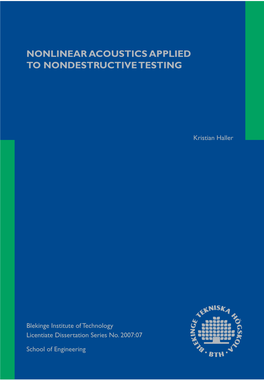 Nonlinear Acoustics Applied to Nondestructive Testing
