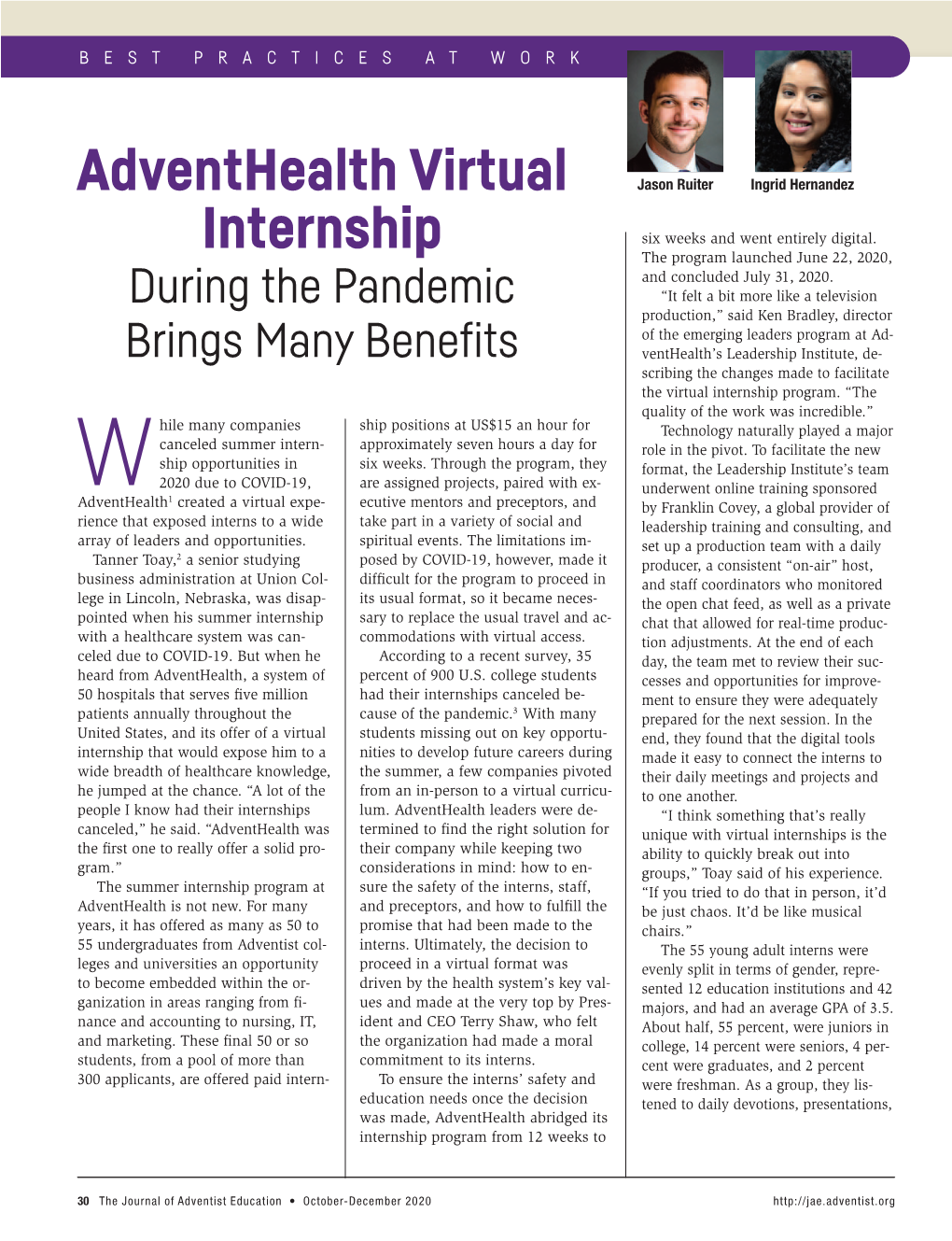 Adventhealth Virtual Internship