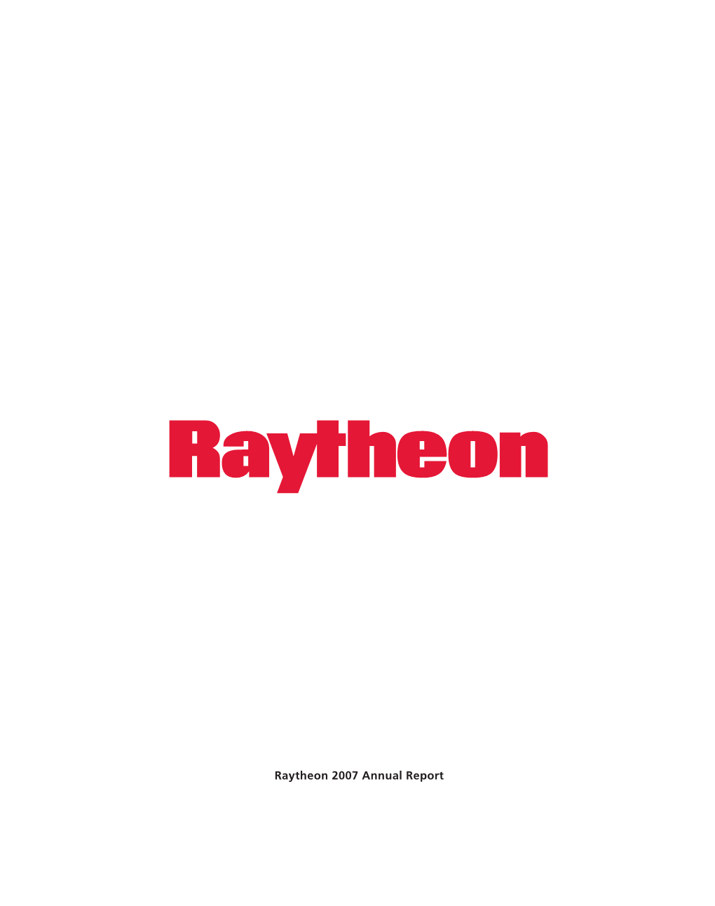 Raytheon 2007 Annual Report