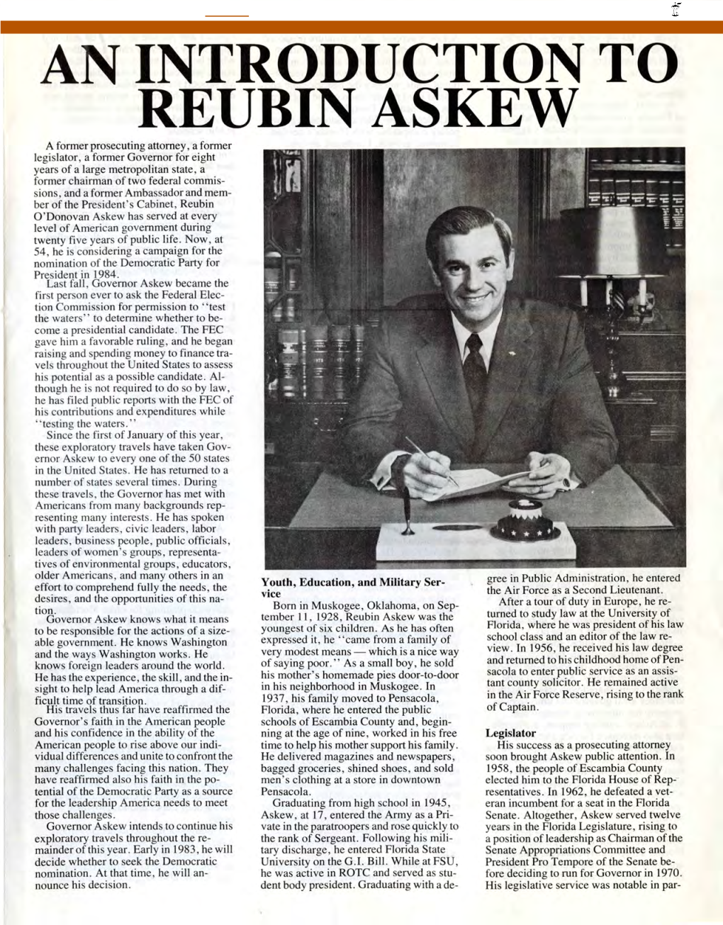 An Introduction to Reubin Askew