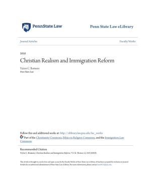 Christian Realism and Immigration Reform Victor C