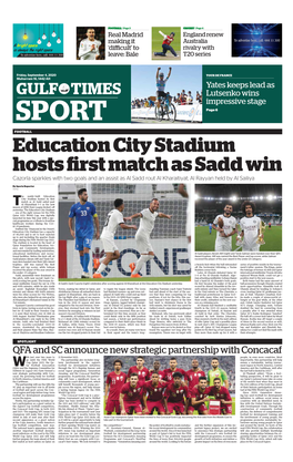 Education City Stadium Hosts First Match As Sadd