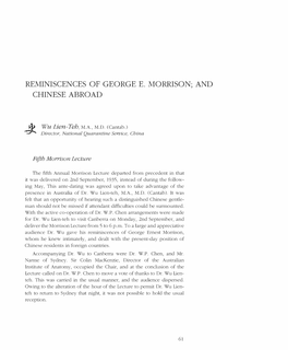 Reminiscences of George E. Morrison; and Chinese Abroad