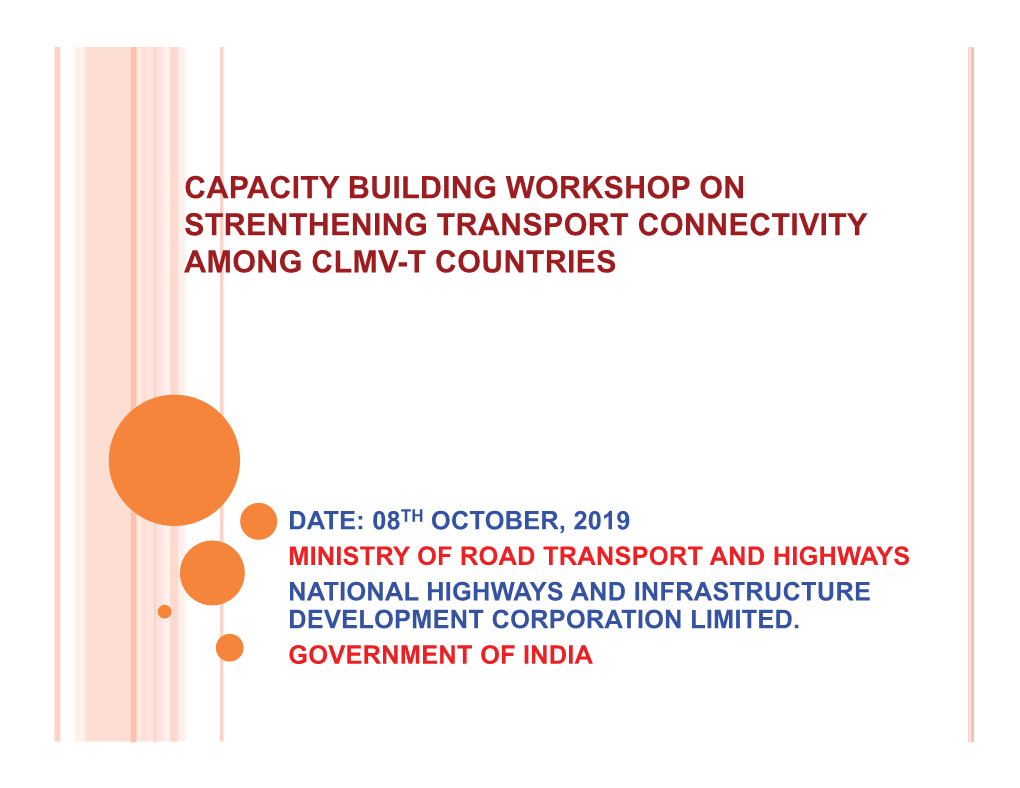 Capacity Building Workshop on Strenthening Transport