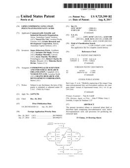 (12) United States Patent (10) Patent No.: US 9,725,399 B2 Petrie Et Al