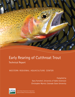 Early Rearing of Cutthroat Trout Technical Report