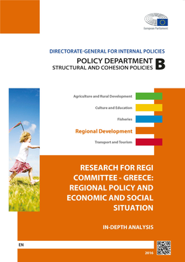 Regional Policy and Economic and Social Situation