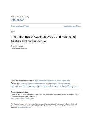 The Minorities of Czechoslovakia and Poland : of Treaties and Human Nature